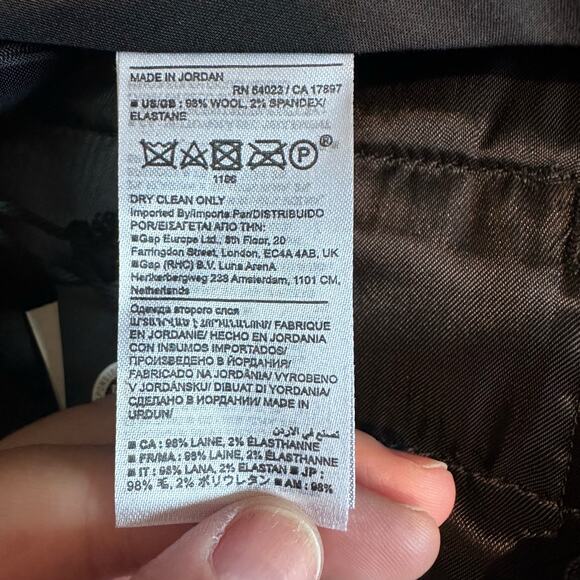 Banana Republic Petite Siena Straight Wool Pant Black 10 445616 - Picture 10 of 10